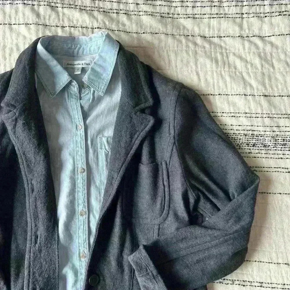 Abercrombie & Fitch Womens Denim Western Coastal Cowgirl Country Top Small - Picture 3 of 7